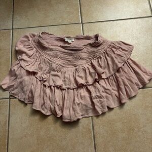 Rock N Rags Blush Pink Ruffle Skort Boho Festival